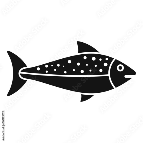 Cat fish food icon simple vector. Dry feed