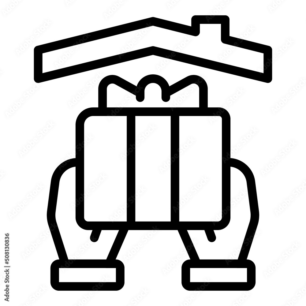 Sharing gift icon outline vector. Blood charity. Share social love Sharing gift icon outline vector. Blood charity. Share social love