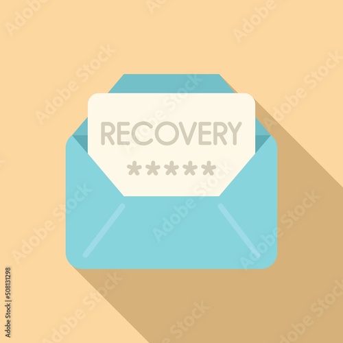 Mail recovery icon flat vector. Ui page