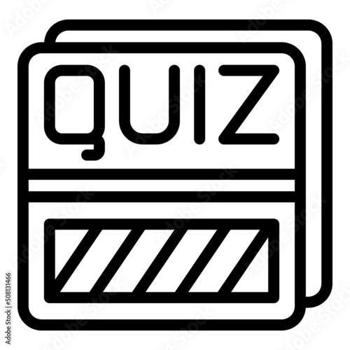 Quiz test icon outline vector. Exam show. Competition fun