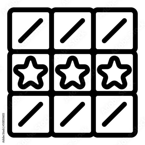 Star quiz icon outline vector. Exam question. Ask test