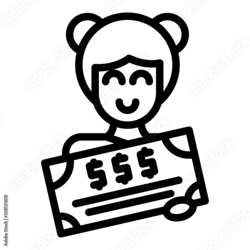 Competition quiz icon outline vector. Poster show. Trivia exam
