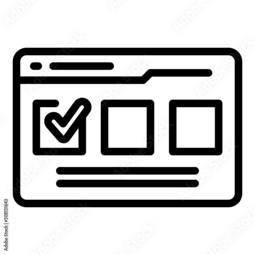 Quiz icon outline vector. Game question. Show test