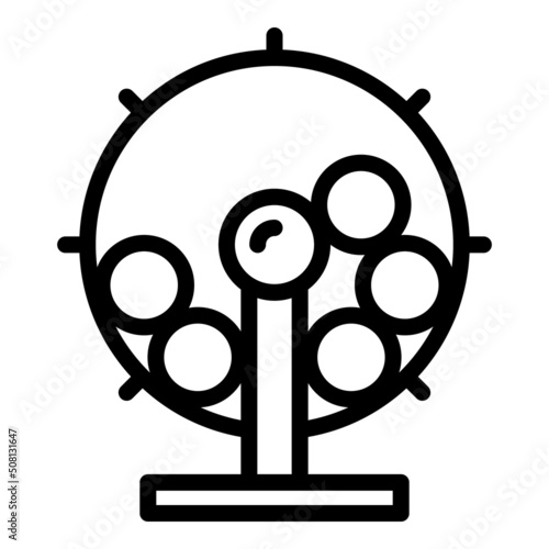 Fun wheel icon outline vector. Trivia exam. Game competition
