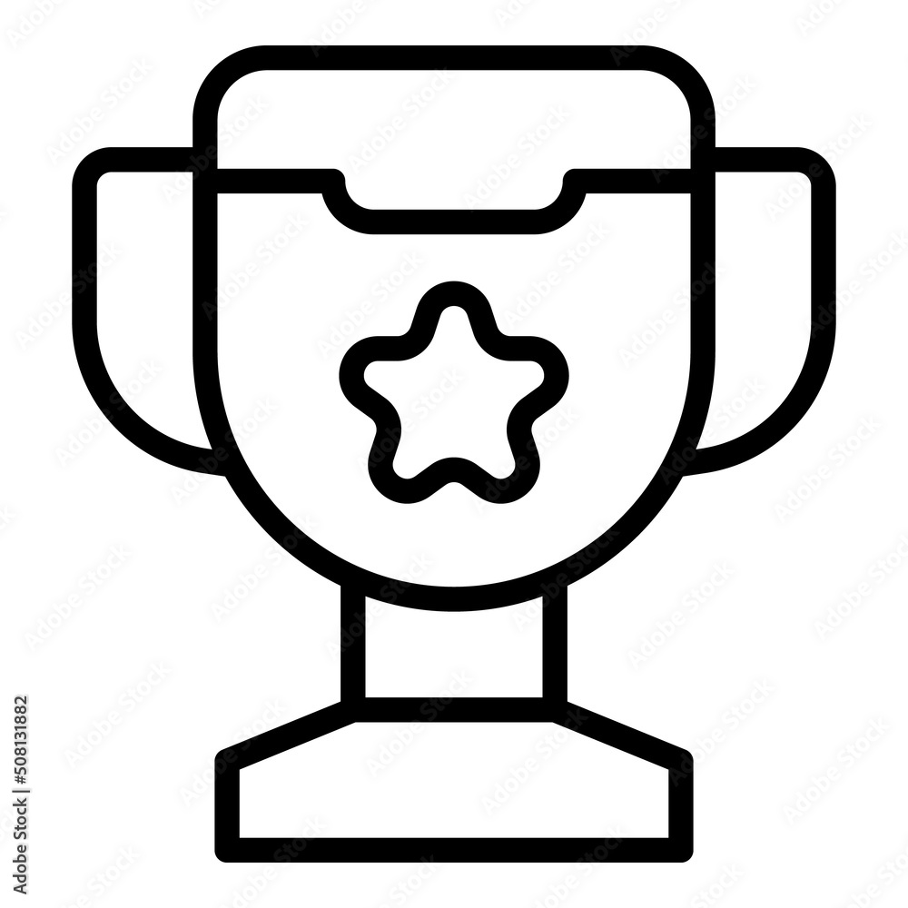 Star cup icon outline vector. Consult expert. Chart attack Star cup icon outline vector. Consult expert. Chart attack