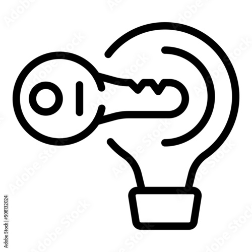 Success key icon outline vector. Critical cost. Client battle