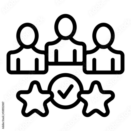 Team business icon outline vector. Decision advantage. Profit path