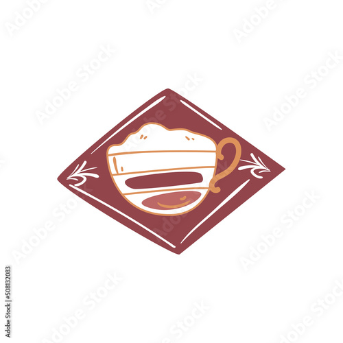 flat coffee label design