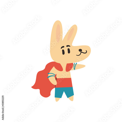 flat super dog illustration