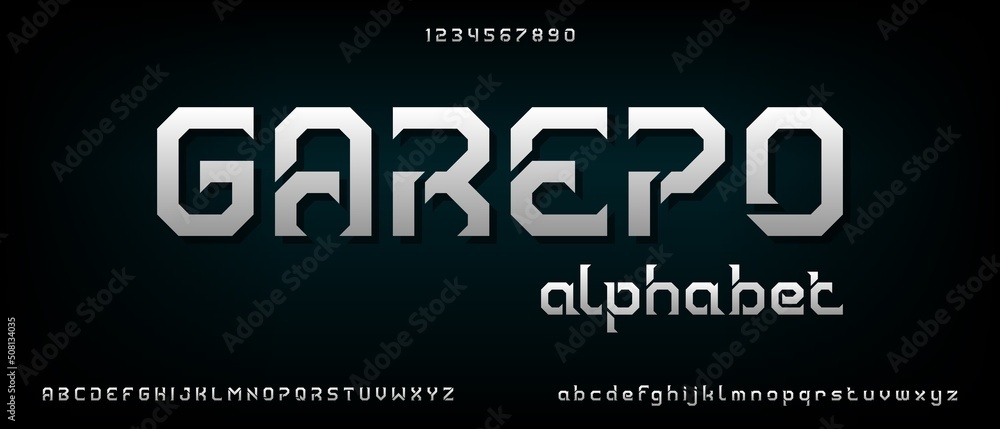 Garepo, awesome modern alphabet with urban style template