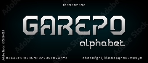 Garepo, awesome modern alphabet with urban style template
