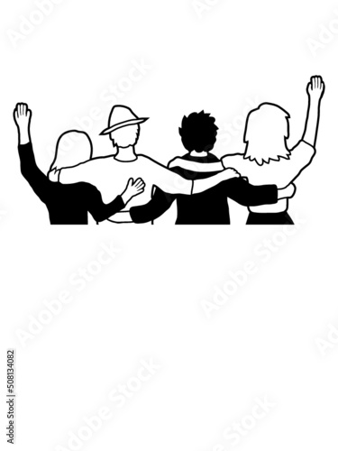Gruppe Crew Freunde 