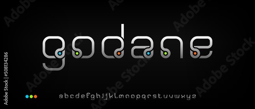 Abstract creative modern alphabet with urban style template