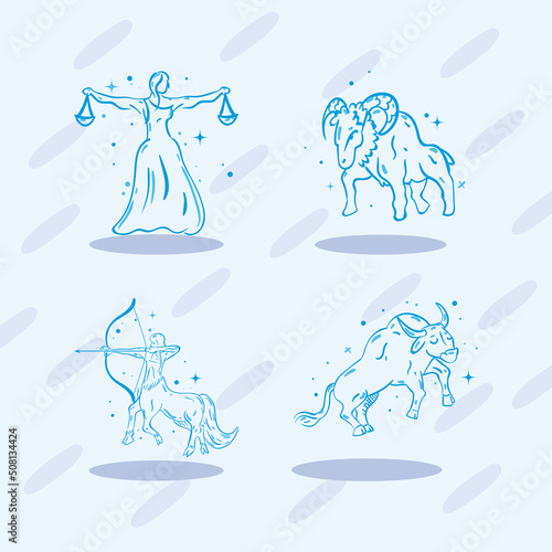 zodiacal constellations set