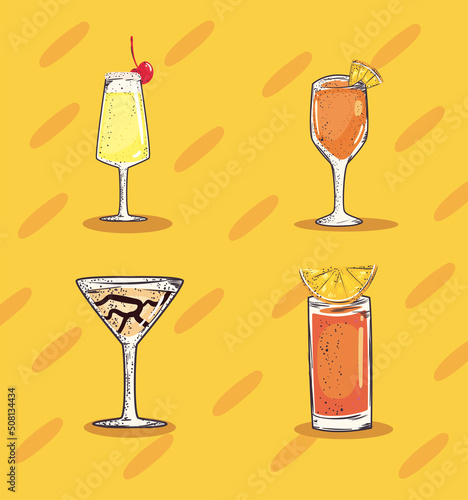 cocktails glasses bundle