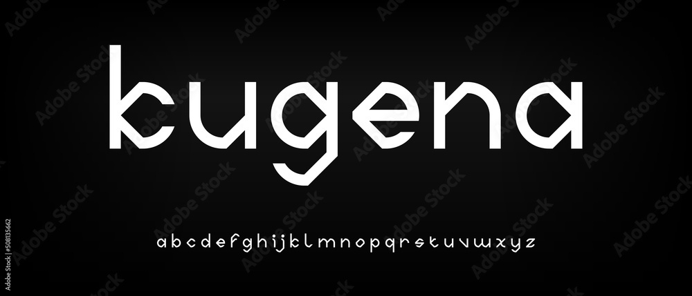 Obraz premium Modern display creative alphabet with urban style template