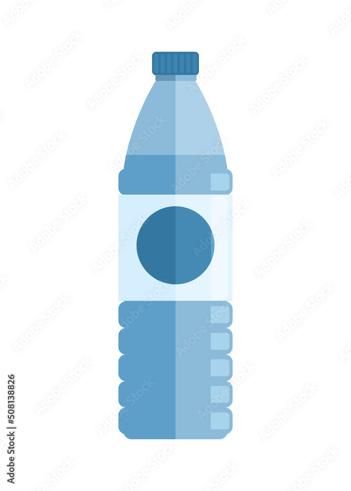 Mineral water in bottle package. Simple flat illustration. Mineral water in bottle package. Simple flat illustration.