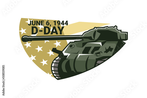 June 6, 1944. D-day, Normandy Landing vector illustration. Suitable for greeting card, poster and banner 