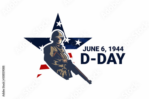 June 6, 1944. D-day, Normandy Landing vector illustration. Suitable for greeting card, poster and banner 