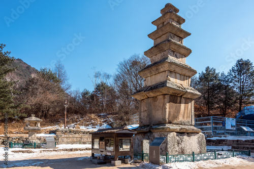 충주 미륵리 오층석탑, 보물 제95호 photo