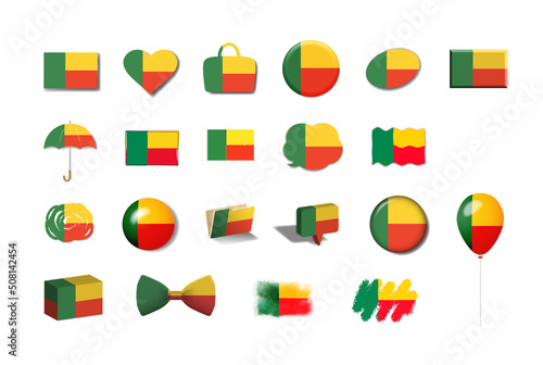 Free Download ベナン　国旗イラスト21種 - GFXLoad