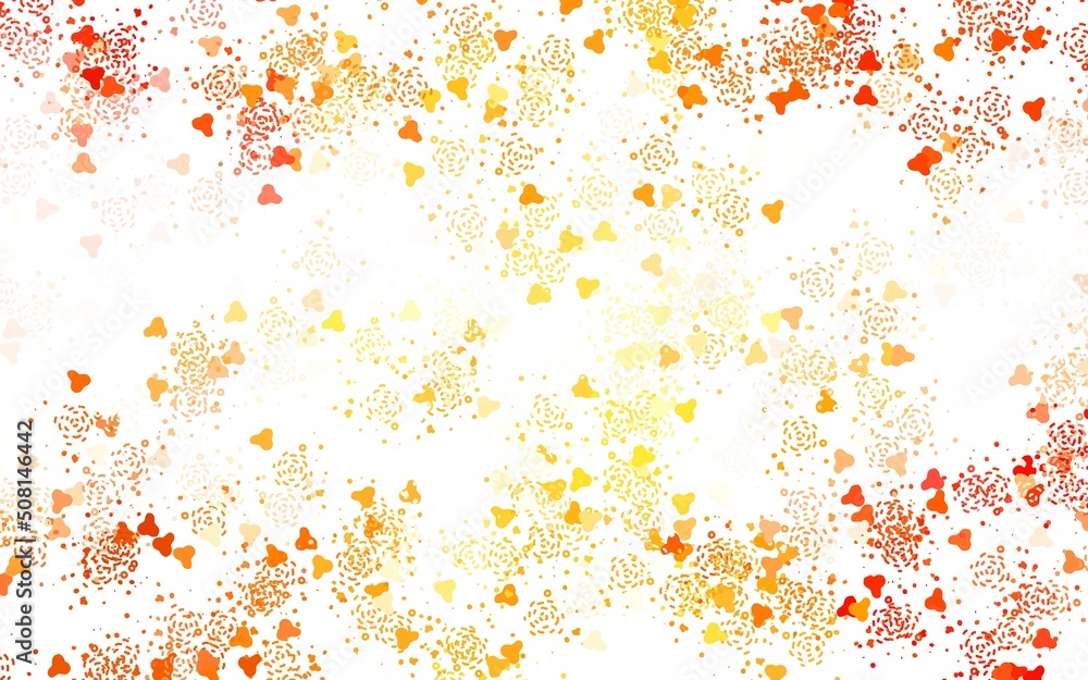 Light Orange vector template with chaotic shapes. Light Orange vector template with chaotic shapes.