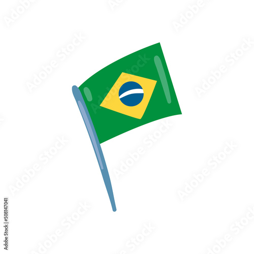 flat brazil flag design