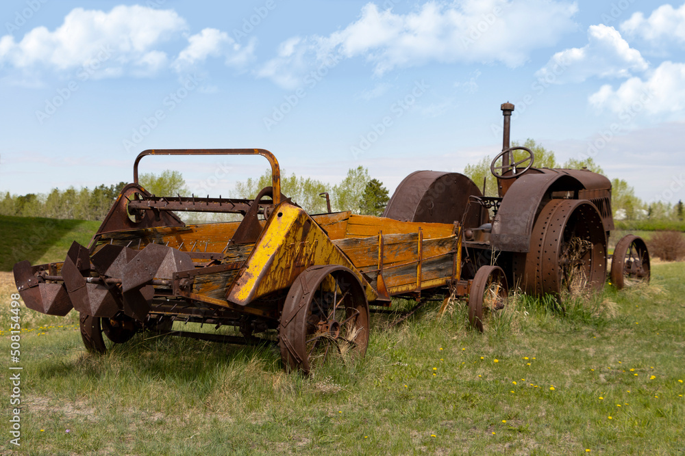Fototapeta premium old rusty tractor