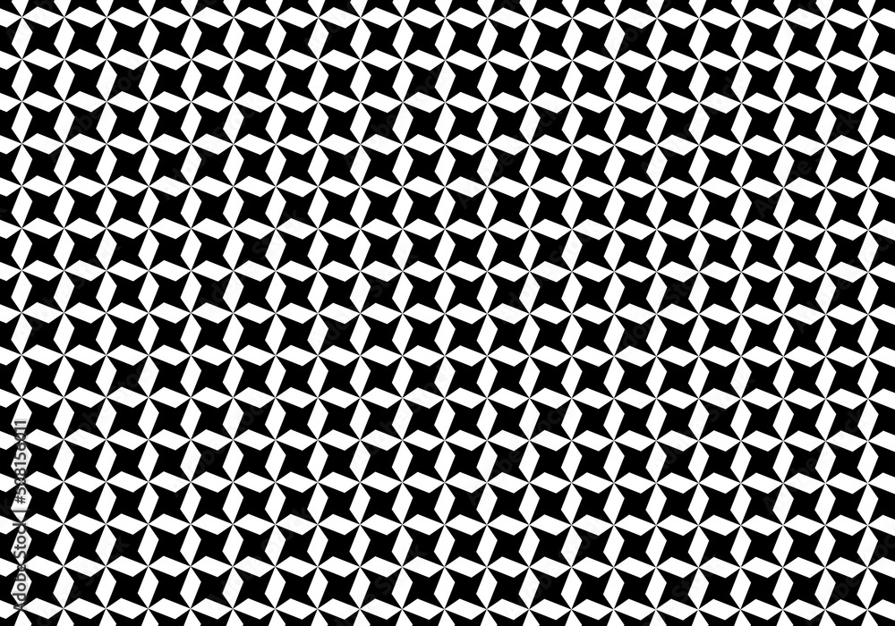 white parallelogram with black background for cloth texture