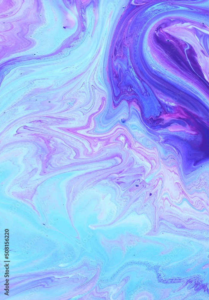 Abstract white-lilac-blue marble background. Nature, the effect of natural stone, marble. Texture, background, abstraction, painting.