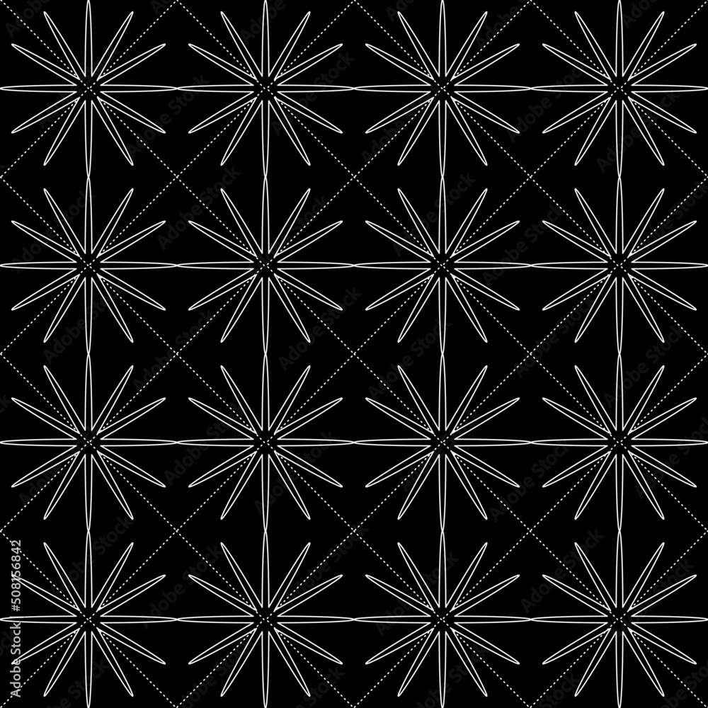 Background backdrop vector wallpaper illustration texture fabric pattern striped graphic lines Stars flowers isolated design art style beautiful seamless and colorful