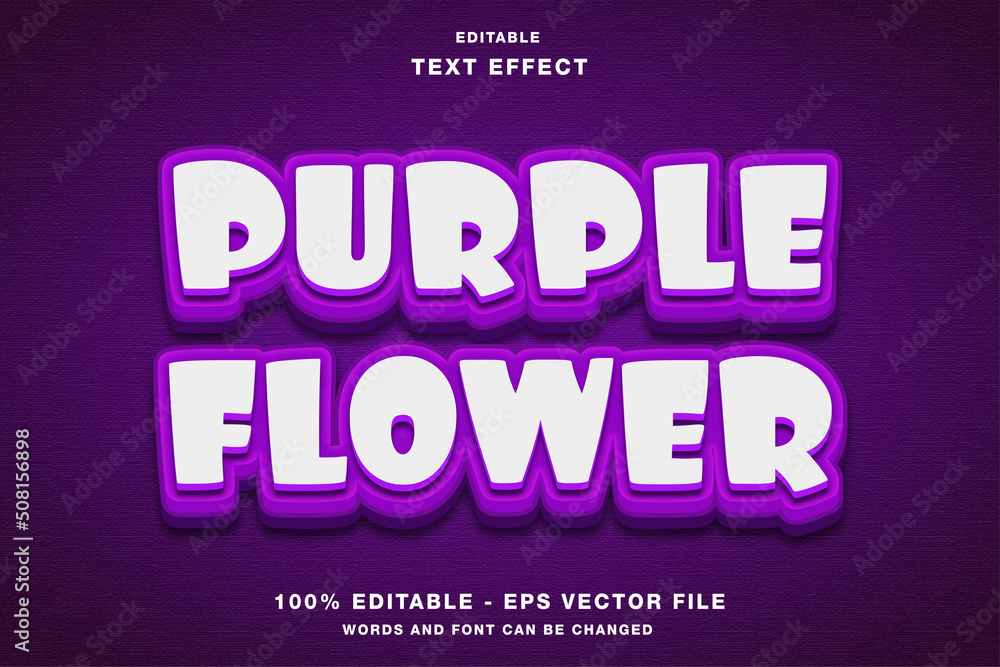 Purple Flower Editable Text Effect