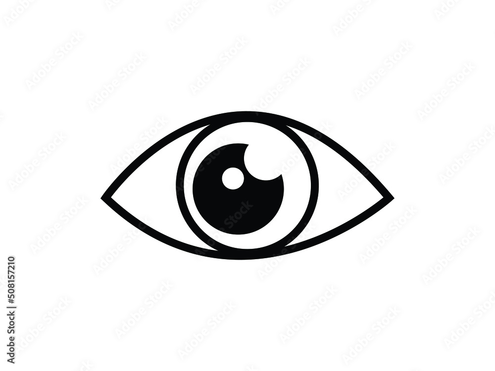eye Icon Vector illustration. eye geometry, emblem isolated on white background, Flat style for graphic eye Icon Vector illustration. eye geometry, emblem isolated on white background, Flat style for graphic