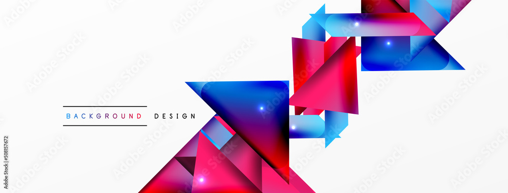 Dynamic 3d geometric abstract background. Triangles and other simple forms composition. Vector Illustration For Wallpaper, Banner, Background, Card, Book Illustration, landing page Dynamic 3d geometric abstract background. Triangles and other simple forms composition. Vector Illustration For Wallpaper, Banner, Background, Card, Book Illustration, landing page
