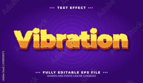 Vibration text effect free vector