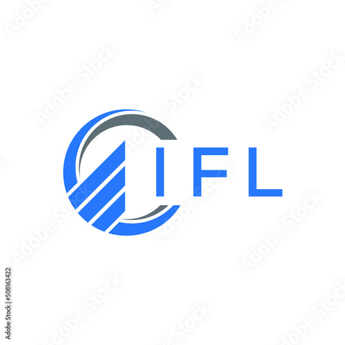 IFL Flat accounting logo design on white background. IFL creative initials Growth graph letter logo concept. IFL business finance logo design.