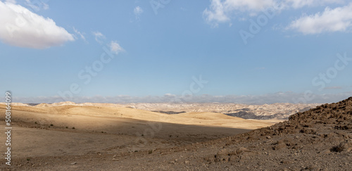 Stone  desert near the Khatsatson stream  on the Israeli side of the Dead Sea  near Jerusalem in Israel