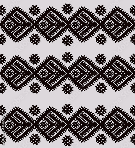 Tribal vector seamless background. Vector illustration