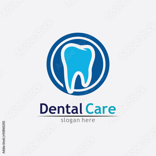 Dental care  logo Template vector illustration
