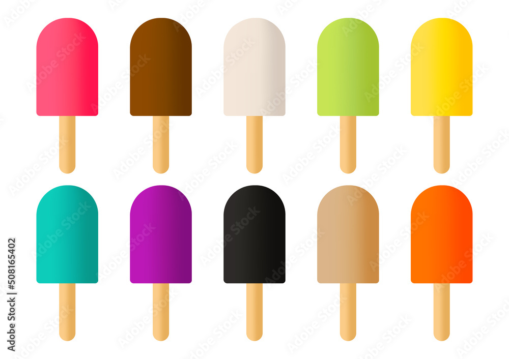 ice cream designwith mesh technique, with various flavors and bright colors and sweet colors ice cream designwith mesh technique, with various flavors and bright colors and sweet colors