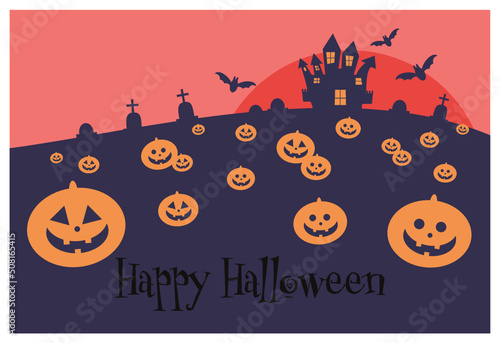 ハロウィンの背景用のイラスト