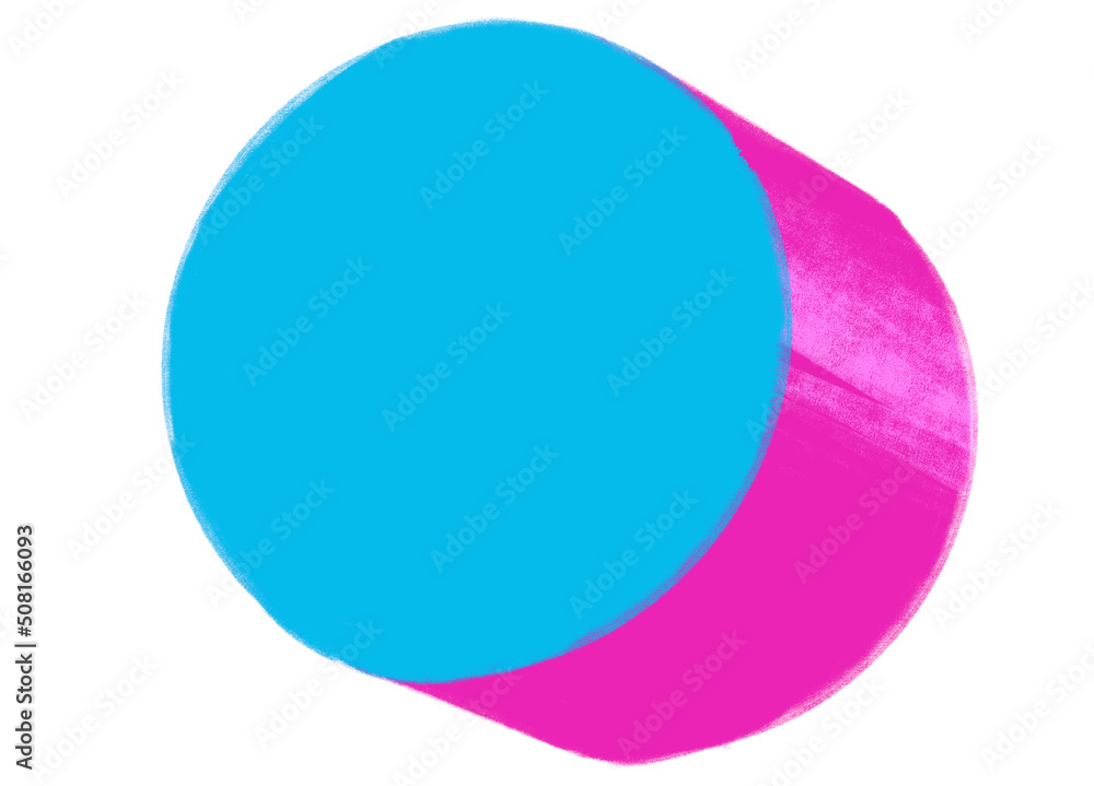 Neon pink futuristic circle cylinder banner text box geometric perspective 3D style hand draw illustration Neon pink futuristic circle cylinder banner text box geometric perspective 3D style hand draw illustration