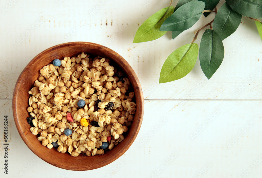 Breakfast cereal on the table Breakfast cereal on the table