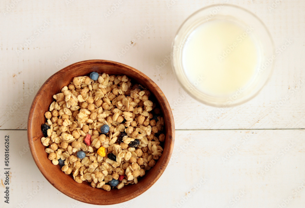 Breakfast cereal on the table Breakfast cereal on the table