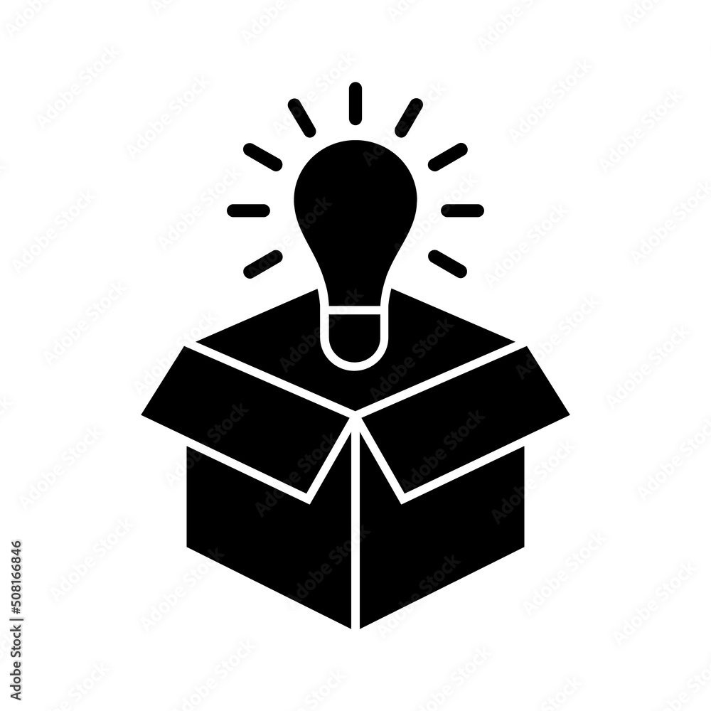 Product design or product idea flat vector icon for business apps and websites Product design or product idea flat vector icon for business apps and websites