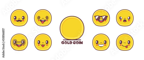 gold coin vector illustration