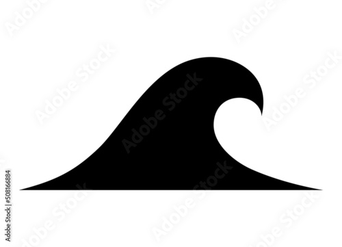 Photography Wind wave or water wave flat vector icon for nature apps and websites