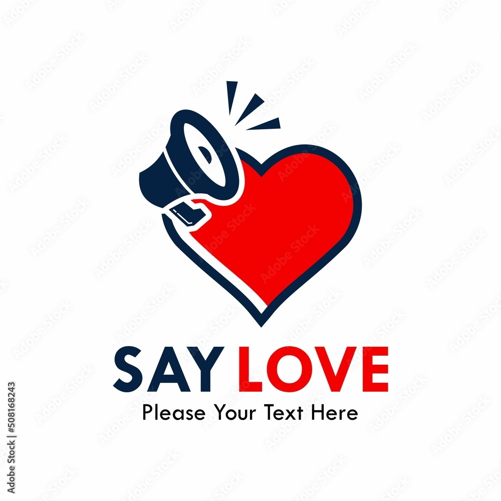 Say love logo template illustration