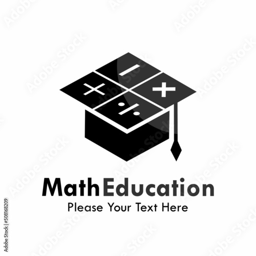 Math education logo template illustration