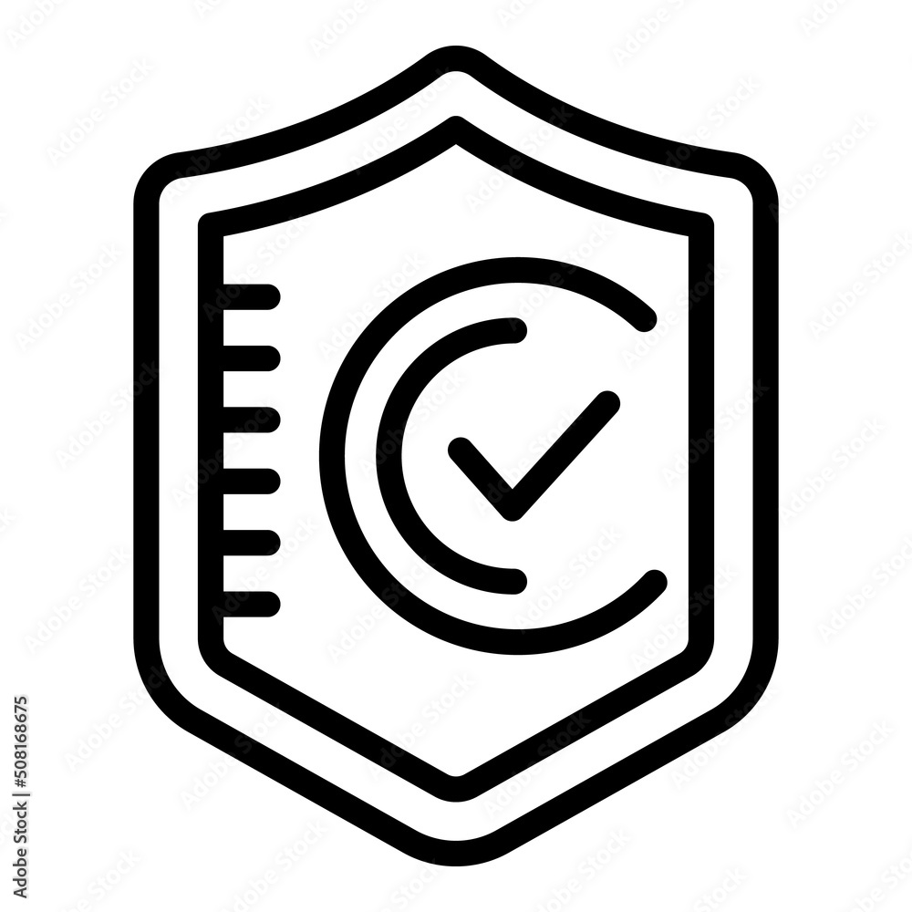 Courage shield icon outline vector. Business career. Self work Courage shield icon outline vector. Business career. Self work